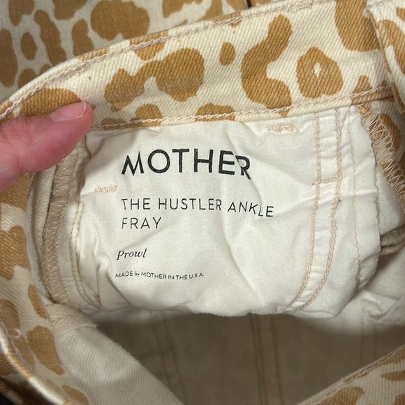 MOTHER Cheetah Leopard Prints The Hustler Ankle Fray Jeans Size 25 - Picture 7 of 9